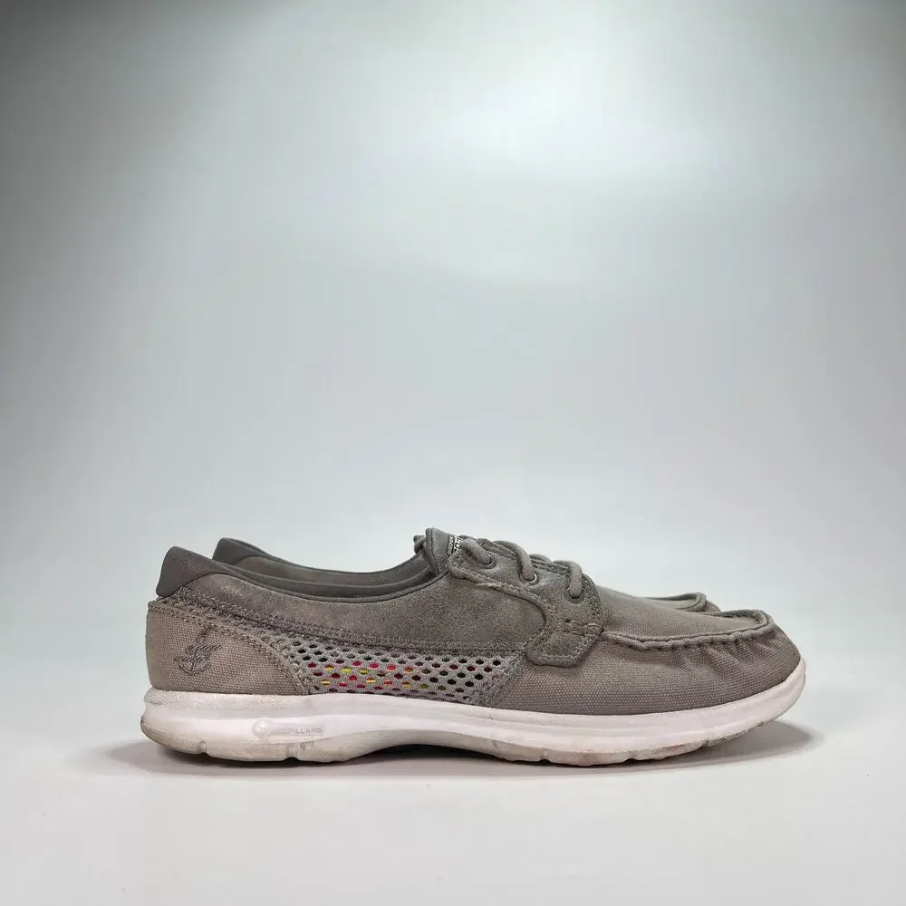 Skechers Performance GO STEP Naval Gray Slip On Boat Shoes 14421 Women's Size 10
